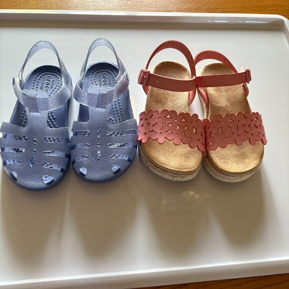 Toddler Girls 8T Sandle Lot (2) - Picture 1 of 11